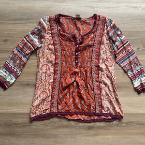 Lucky Brand Paisley, rust top